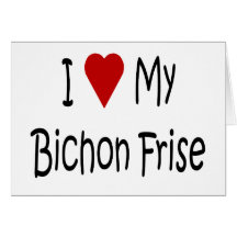 I Love My Bichon Frise Dog Lover Gifts Cards