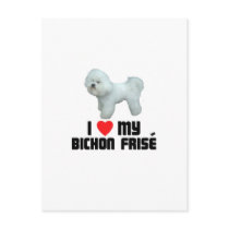 I Love My Bichon Frise Postcards