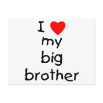 I Love My Big Brother Postcards