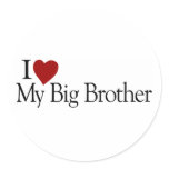 I Love My Big Brother Sticker