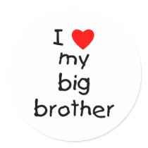I Love My Big Brother Sticker
