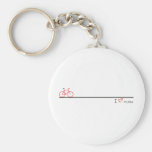 I Love My Bike Keychain