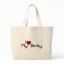 I Love My Binky Canvas Bags