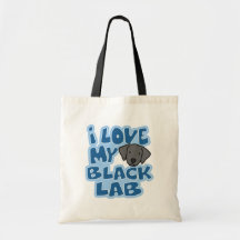 I Love My Black Lab Bag