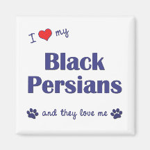 I Love My Black Persians (Multiple Cats) Magnet