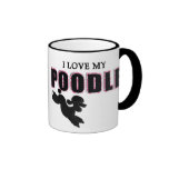 I Love My Black Poodle Coffee Mug