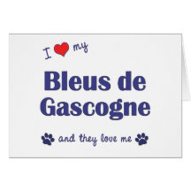 I Love My Bleus de Gascogne (Multiple Dogs) Cards