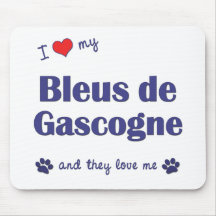 I Love My Bleus de Gascogne (Multiple Dogs) Mouse Pads