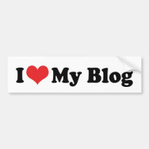 I Love My Blog Bumper Sticker