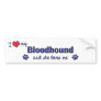 I Love My Bloodhound (Female Dog) Bumper Stickers