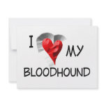 I Love My Bloodhound Personalized Invite