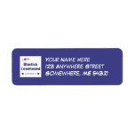 I Love My Bluetick Coonhound (Male Dog) Return Address Label