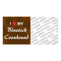 I Love My Bluetick Coonhound Pawprint