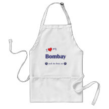 I Love My Bombay (Female Cat) Apron