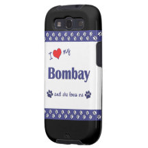 I Love My Bombay (Female Cat) Samsung Galaxy SIII Cases