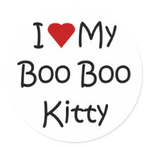I Love My Boo Boo Kitty Round Sticker