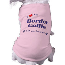 I Love My Border Collie (Female Dog) Dog Shirt
