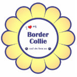 I Love My Border Collie (Female Dog) Acrylic Cut Out
