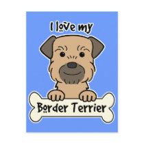 I Love My Border Terrier Postcards
