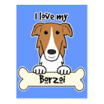 I Love My Borzoi Post Card