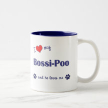I Love My Bossi-Poo (Male Dog) Coffee Mugs