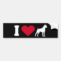"I Love my Boston Terrier" Bumper Stickers