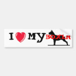 I Love My Boxer Bumper Stickers
