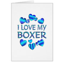 I Love My Boxer Cards