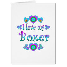 I Love My Boxer Greeting Card