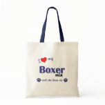 I Love My Boxer Mix (Female Dog) bags