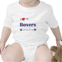 I Love My Boxers (Many Dogs) Tee Shirts