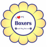 I Love My Boxers (Multiple Dogs) Photo Cutout