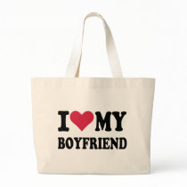 I love my boyfriend canvas bags