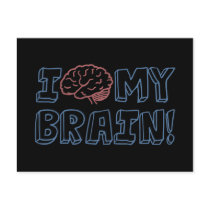 I Love My Brain Post Cards