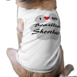 I Love My Brazilian Shorthair Pawprint Pet Shirt