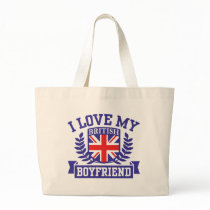 I Love My British Boyfriend Canvas Bags
