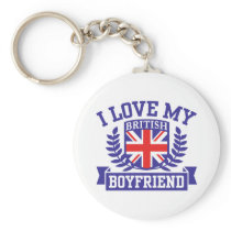 I Love My British Boyfriend Key Chain
