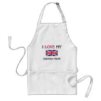 I Love My British Mom aprons