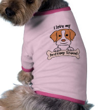 I love My Brittany Spaniel Doggie T Shirt