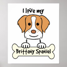I love My Brittany Spaniel Poster