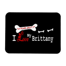 I Love My Brittany Spaniel Rectangular Magnet