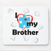 I Love My Brother - Autism Mouse Mats