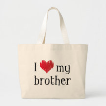 I love my brother canvas bags