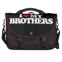 I LOVE MY BROTHERS LAPTOP BAG