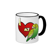 I Love my Budgerigar Mugs
