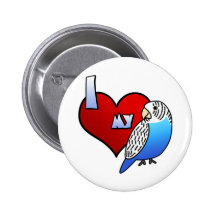 I Love my Budgie Pins