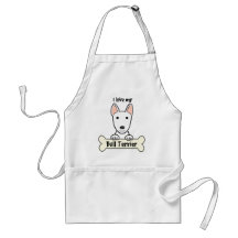 I Love My Bull Terrier Apron