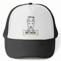 I Love My Bull Terrier Trucker Hat