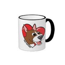 I Love my Bull Terrier Mug (Cartoon)