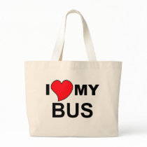 I Love My Bus Tote Bag